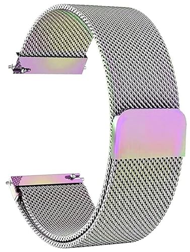 Image of PEFKO PSS56 19MM Milanese [ Magnetic ] Sporty Straps /Bands Compatible for Boat Storm Smart Watch & Watches with 19mm Lugs Size (19MM, MULTICOLOR [ MAGNETIC MILANESE STRAP ])