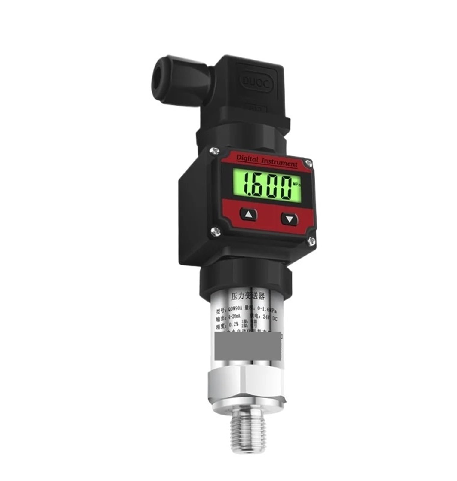 Amrttwy 0-30Kpa Pressure Transmitter, Pressure Transmitters Transmitter With Lcd Display 4-20 Ma For Air, Water, Liquids And Oil. Negative Sensor Vacuum Transducer(0-30Kpa)