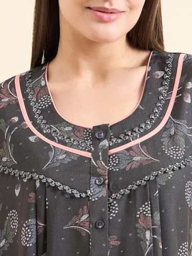 Image of Sweet Dreams Women's Cotton Maxi Casual Regular Night Dress