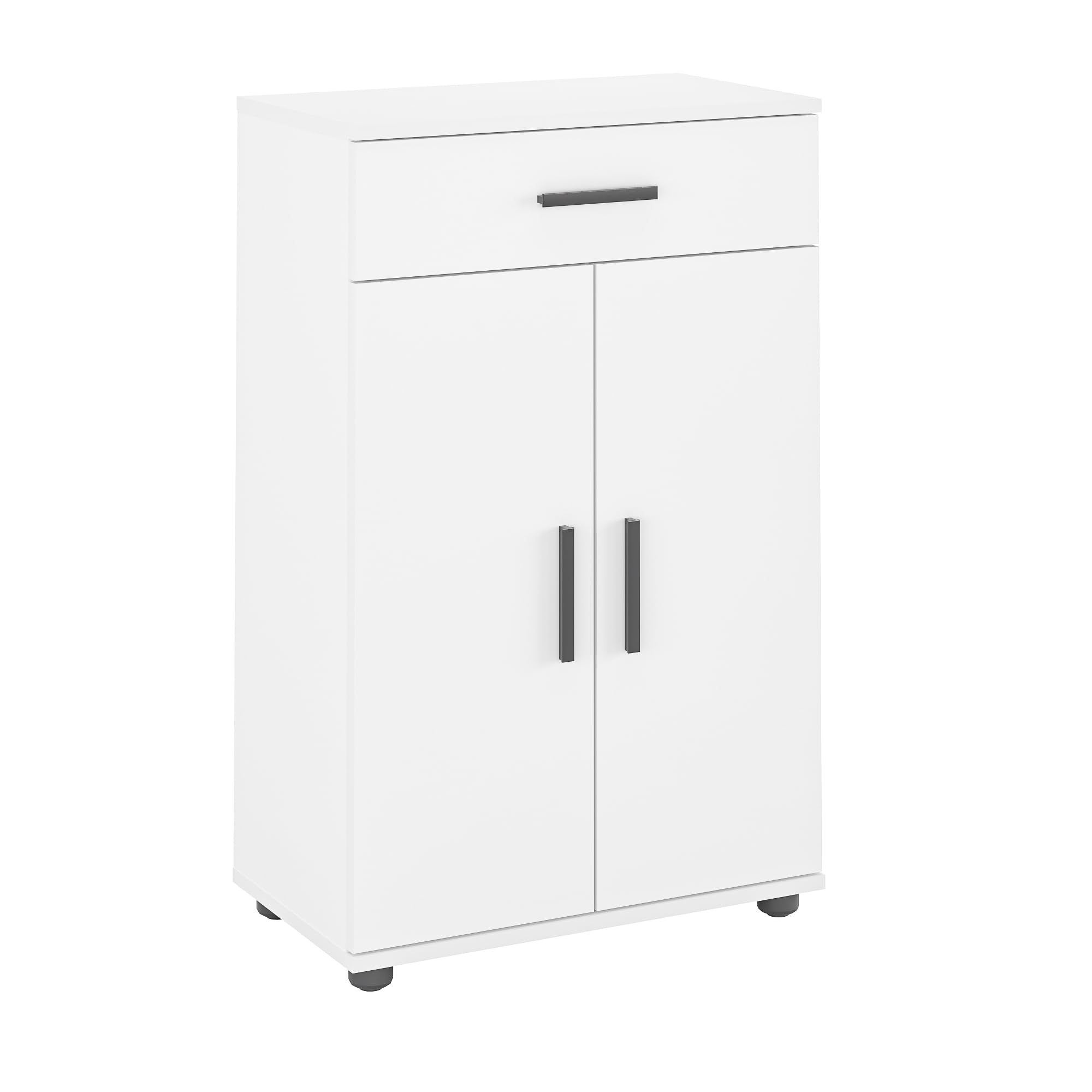 Komto Buffet Blanc – Meuble 2 Portes et 1 Tiroir pour Salon, Commode Meuble de Rangement | Porto 93 x 60 x 34 cm