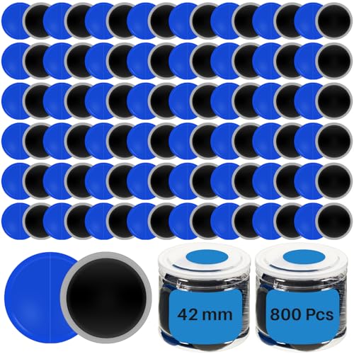Image of Tallew 800 Pcs Heavy Duty Tire Patches Radial Patch Round Cold Tyre Puncture Tool Kit for Car Truck Motorcycle Automobile Bike Inner Tire (42mm)