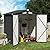 OC Orange-Casual 6 x 4 FT Outdoor Storage Shed, Metal Garden Tool Shed, Outside Sheds & Outdoor Storage Galvanized Steel w/Lockable Door for Backyard, Patio, Lawn, Black