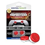 KontrolFreek FPS Freek Inferno for Playstation 4, PS4 and Playstation 5, PS5 Controller, Performance Thumbsticks, 1 High-Rise, 1 Mid-Rise, Red/white