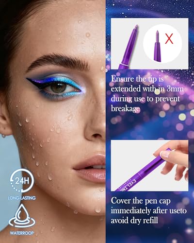 Delineador Multicromo Gel Azul con Brillo Metálico miniatura 7