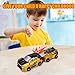 Collision Transforming Dinosaur Car Toy, Magnetic Dinosaur Transformer Car Toys Party Favors Birthday Christmas (Golden)