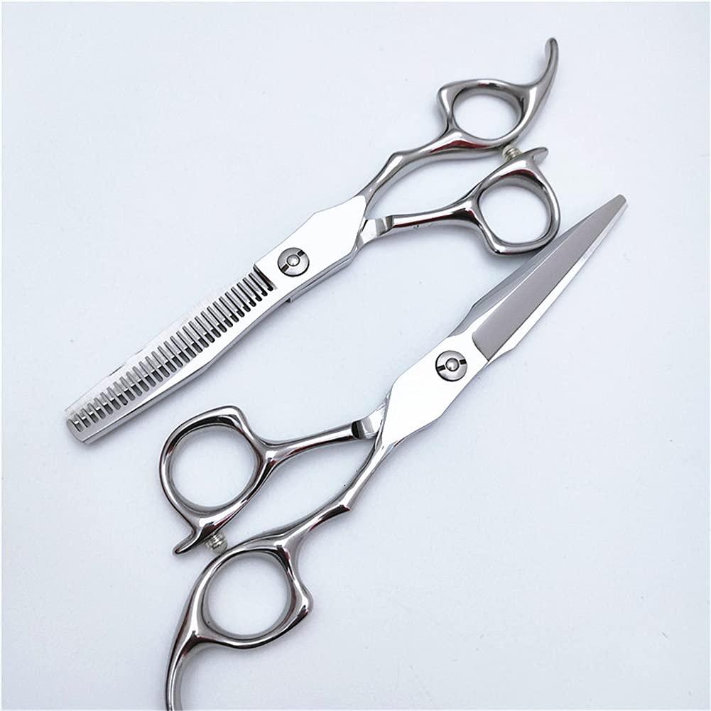 Ciseaux À Couper Les Cheveux Ciseaux Amincissement des Dents Ciseaux De Cisailles, Ciseaux De Cheveux en Acier Inoxydable De 6,0 Pouces, Ciseaux De Coupe De Cheveux pour Coiffure, Coiffeur