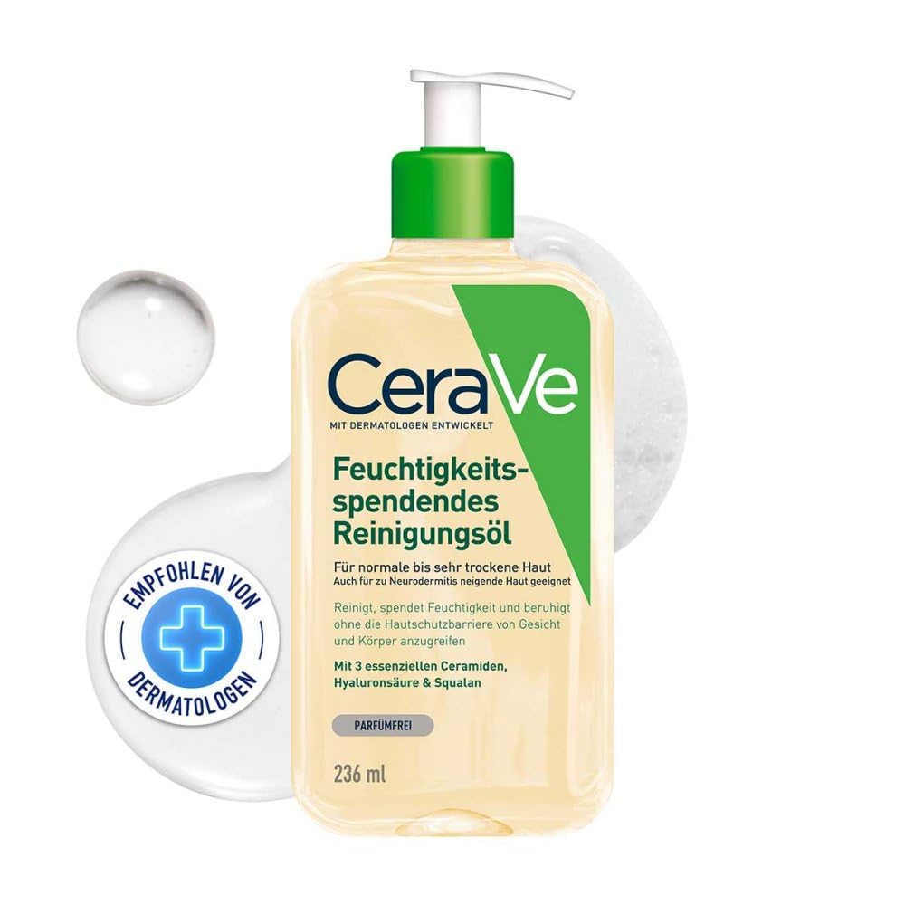 Olio Detersivo Idratante Schiumogeno 236 ml per Viso e Corpo - Deterge e Idrata senza Seccare la Pelle, Adatto a Tutti i Tipi di Pelle