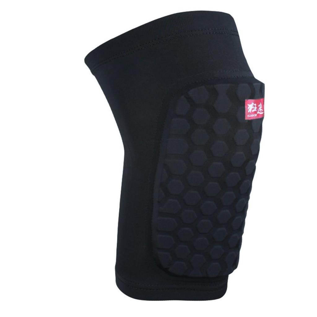 Knee Pad Calf Support Guard Protector Leg Sleeve for Basketball knee protector knee guard -short-single-black