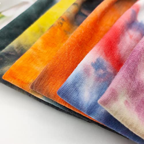 Image of YONUF 6 Pack Headbands for Women, Boho Wide Head Bands & Hair Accessories | Non Slip Soft Stretch Headband, Fashion Hair Bands for Yoga, Workout, Face Wash, Makeup, Women's Head Wraps Daily Use Tie Dye