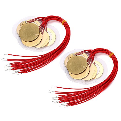 Image of 20PCS 35mm Prewired Piezo Elements Buzzer Sounder Sensor Trigger Drum Disc