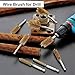 MAXMAN Bore Brush Set, 8pcs Brass Wire Brush for Drill, Durable Metal Bristles Twisted, 8 Size Set Multiple Diameter Options, 1/4 Inch Hex Shank, for Power Drill Impact Driver & Tube Cleaning