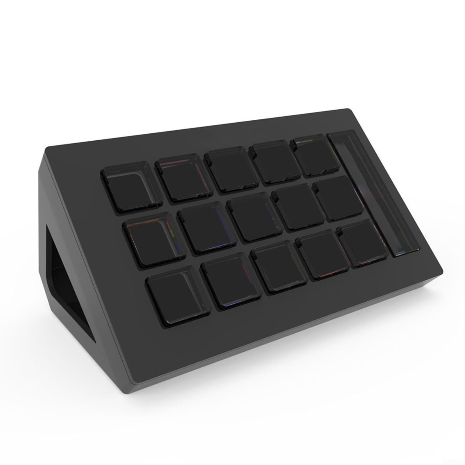 con 15 LCD, Creazione di contenuti della tastiera visiva personalizzabile, compatibile con macOS, per design ABS compatto, nero (nero)