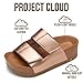 Project Cloud Girls Sandals Dressy Beach Comfortable with Plush & Soft Insole Wedge - Non Slip and Lightweight Toddler Sandals Girls Footwear (Pismo_K,RSGD,5K)