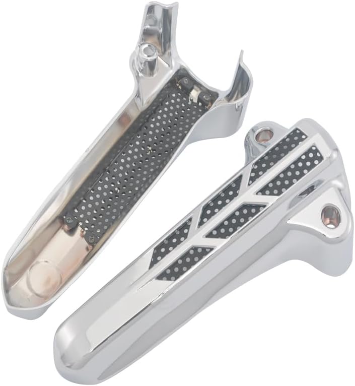 Lower Fork Leg Covers Chrome Fits for Harley Touring Electra Glide FLHTCU/FLHTK, Road Glide FLTRX/FLTRXS, Road King FLHR, Street Glide FLHX, Ultra Limited FLHTKL (No Lights)