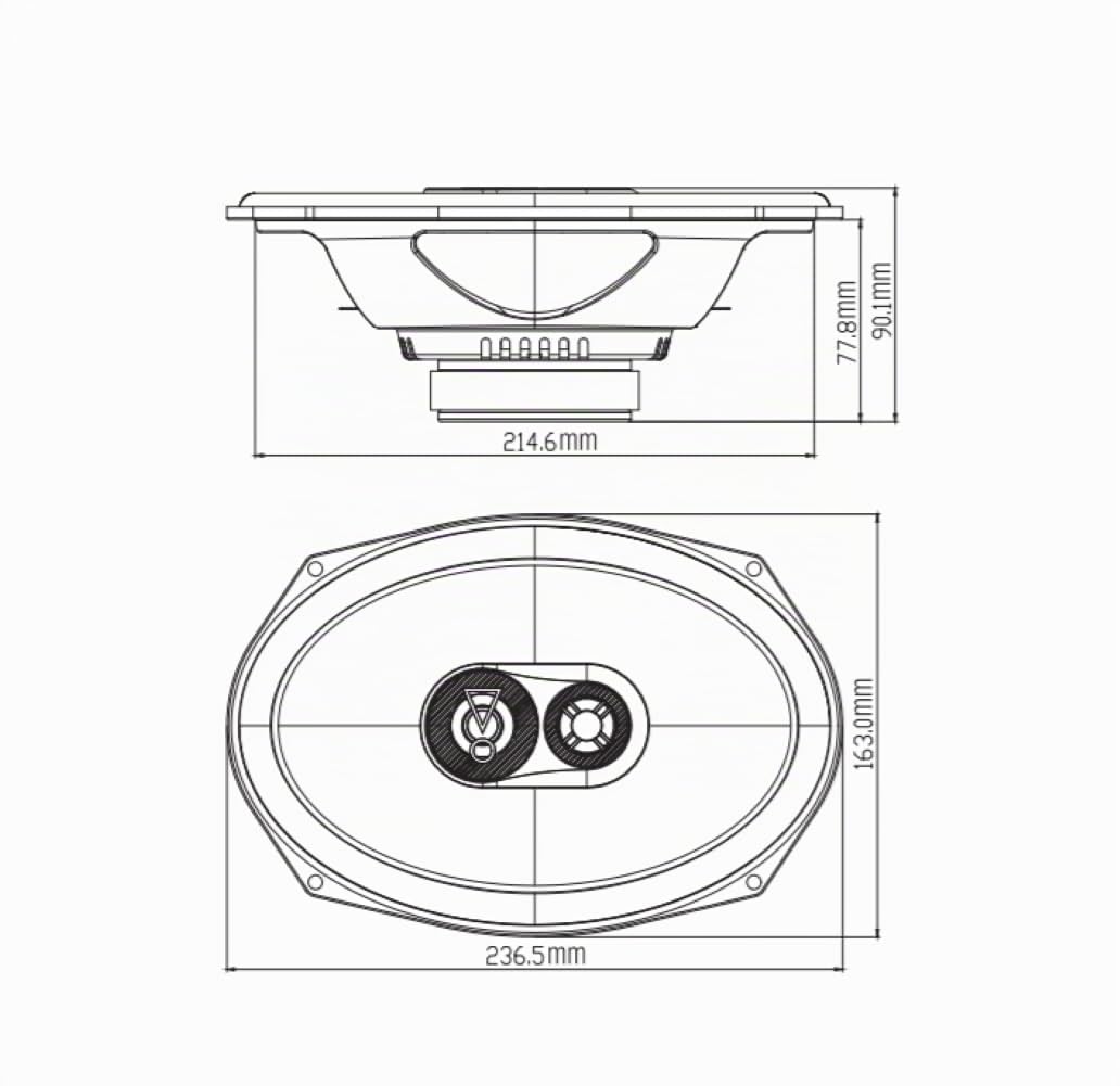 Stage3 9637 3-Wege Auto Lautsprecher Set von Harman Kardon - 375 Watt KFZ Auto Boxen - ovale JBL Box groß x (152 mm x 230 mm) – Bild 7