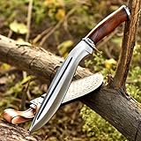 TATLA CRAFT Handmade Bowie Knife Full Tang, Over All 38 CM Knife - Razor Sharp Blade, Handmade Unique Gift for Man, Camping Outdoor Rosewood Handle Knives With Leather Sheath