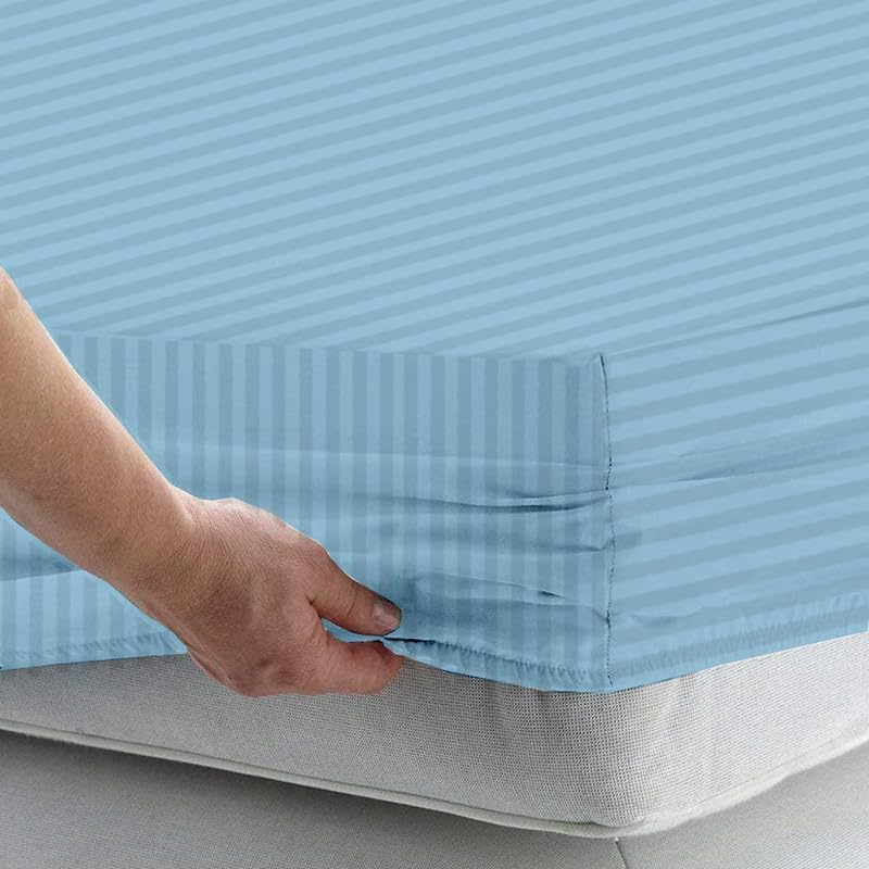 Miniatura 5 de Juego de sábanas de algodón egipcio de 600 hilos para caravanas, sábanas transpirables y refrescantes con bolsillo profundo de 15 pulgadas, tamaño