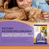 Pettiny Jumbo Katzentoilettenbeutel mit Zugbändern – 20er Pack Kratzfeste Tüten für Riesige Katzentoilette