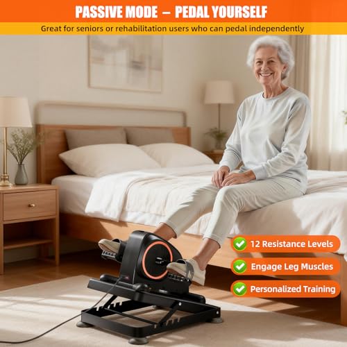 Image of Arm and Leg Exercise Pedal Machine for Seniors, Seated Rehabilitation Bike for Physical Therapy, Elderly Stroke Recovery & Mobility Training Equipment