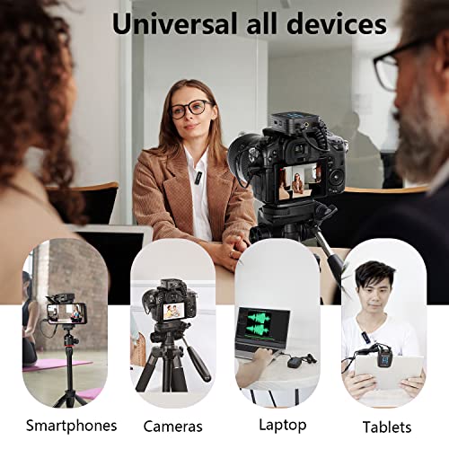 Saramonic 4-Channel Wireless Lavalier Microphone System, Blink500 Pro B8 2.4G Wireless Lapel 4 Transmitters & One Receiver For Dslr Camera Camcorder Smartphones Interview Vlog Youtube Video #TOP1