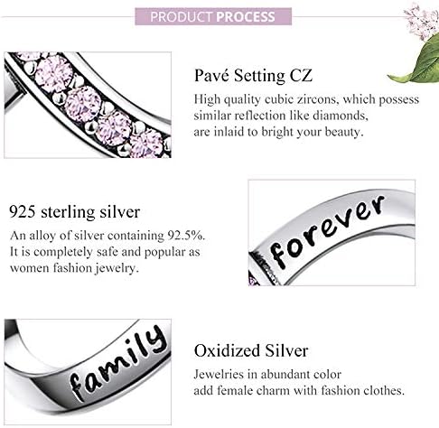 Miniatura 4 de Abalorio infinito de plata de ley 925 con colgante para pulseras Pandora, para mujer