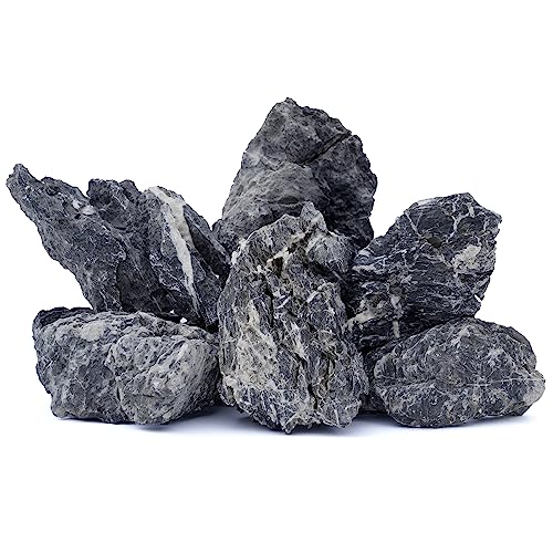 FISCAPE 6-8 Inches Natural Seiryu Stone 6 PCS Aquarium Rocks for Aquascaping, Aquarium Landscaping...