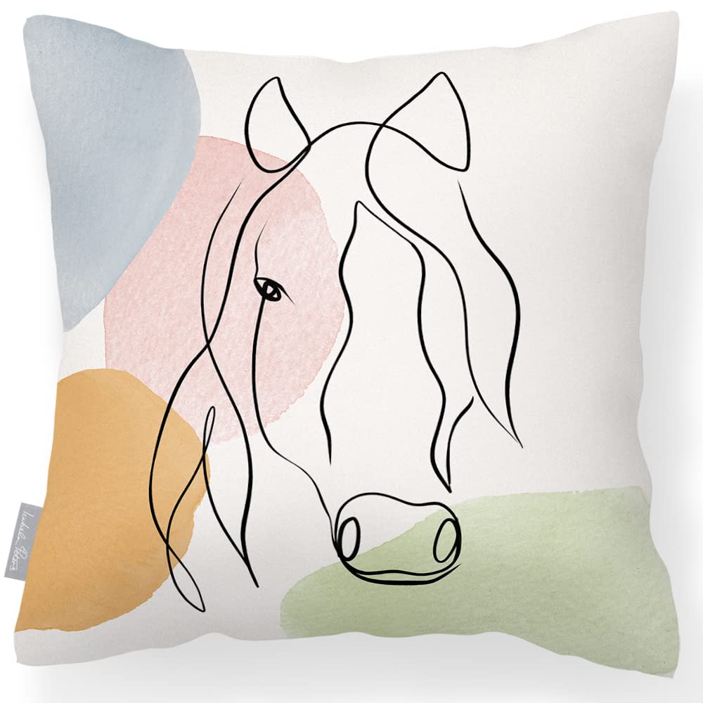 Izabela Peters Horse Outdoor Cushions Waterproof, 43 Cm, Filled Outdoor Cushion, Garden Furniture Cushions, Outdoor Seat Cushions, Garden Chair Cushions