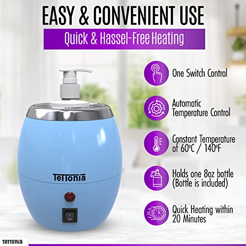Massage Oil Warmer, Lotion Warmer Dispenser, Lube Warmer, Gel Warmer, Heated Lotion Warmer For Home, For Massage Therapy, Spa Equipment, Spa Supplies, Massage Oil Heater - (Blue Pastel) #TOP1