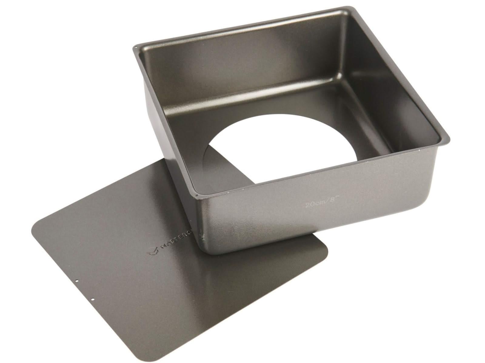 MasterClass 20cm Non-Stick Deep Square Cake Tin with Loose Base, Carbon Steel Bakeware for Sponge Cakes and Celebration Baking, PFAS-Free Bakeware