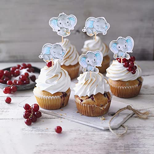 36 topper a forma di elefante per cupcake It's a