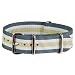 Clockwork Synergy Classic Nylon Nato watch straps bands (18mm, Grey / White / Khaki)