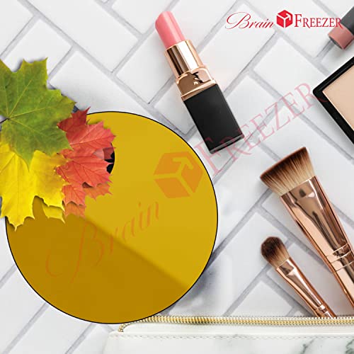 Image of Brain Freezer Shiny Makeup Palette With Stainless Steel Round Shape Spatula, 100 g (Circle Golden)
