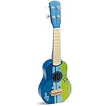 Hape Kids Wooden Toy Ukulele | 21 Inch Wooden Ukulele Musical Instrument with Vibrant Sound and Tunable Nylon Strings for Children, Blue