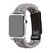 XUANTAI Apple Watch Band 42mm M/L Paracord Replacement Bands Sport Strap with Leather Velcro Adjustable Clasp for Apple Watch Series 1 Series 2 Series 3 (Silver Color 42mm M/L)