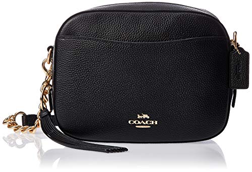 coach black camera bag