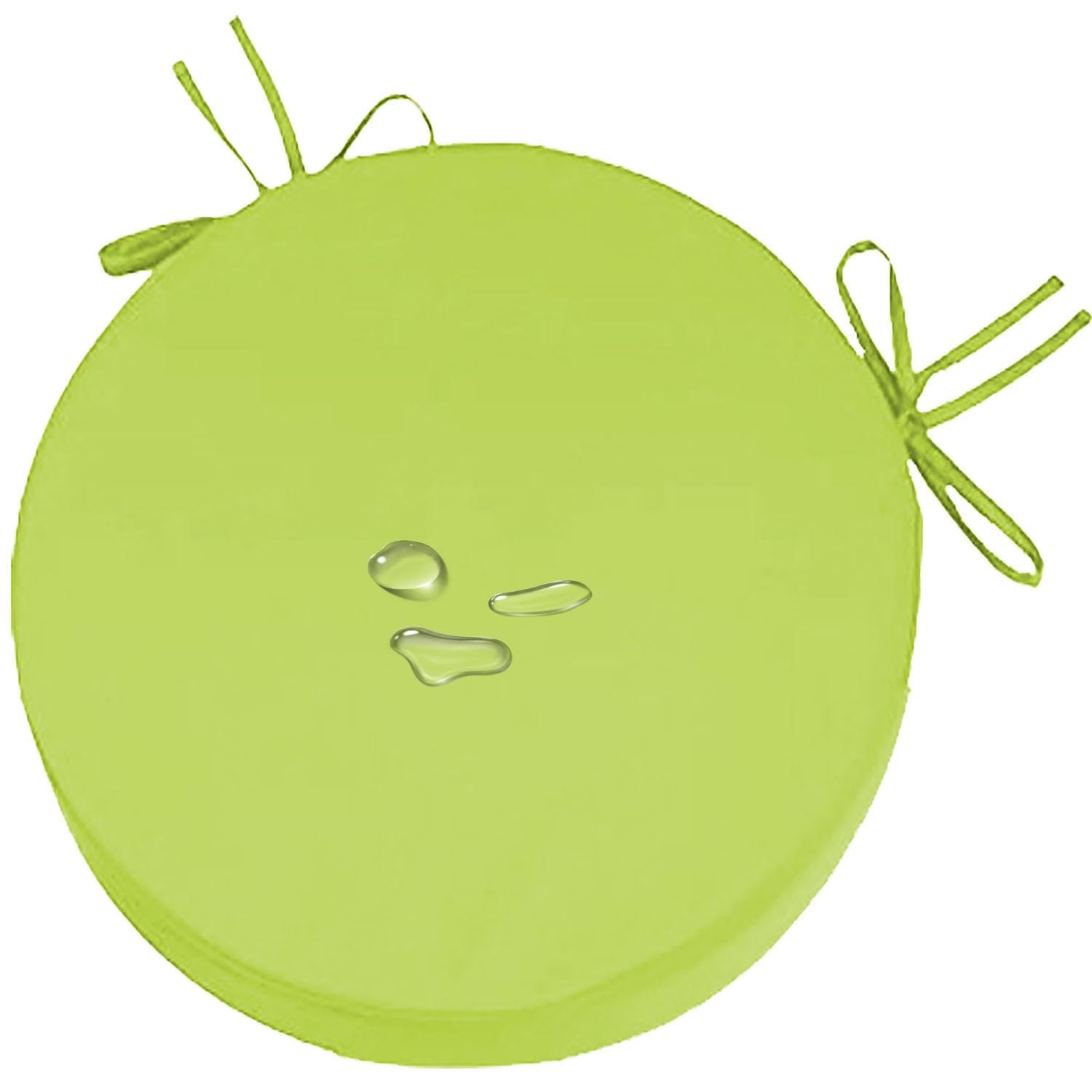 Hoowarm Round Bistro Stool Cushion 35/40/48/50cm, Set of 1/2/4 Waterproof Outdoor Garden Chair Cushions, With Ties Kitchen Chair Pads Removable for Indoor/Outdoor Home, Patio, Garden(P,45x5cm(1pc))
