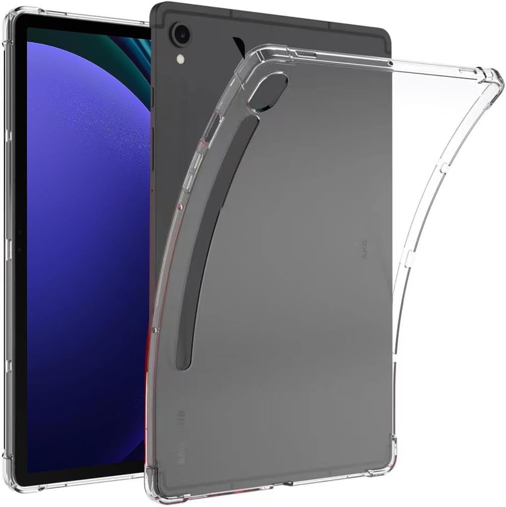 Samsung Galaxy Tab S9 X710 S9 FE X510 ile uyumlu Kılıf Darbelere Dayanıklı Şeffaf Kapak X716 X718 X516 Renksiz