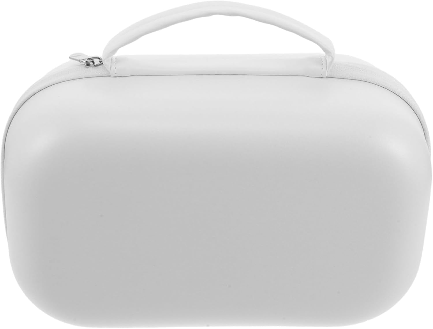 Wearable Breast Pump Carrying Bag for Nursing Mothers Waterproof Hard Shell Zippered Storage Case with Removable Tray Portable Travel Pump Storage Milky White