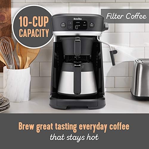 Breville All-in-One Coffee House, Espresso, Filter and Pods Coffee Machine with Milk Frother, Dolce Gusto Compatible [VCF117]