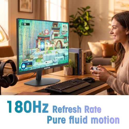 Image of New! Sceptre 27-inch Prime Gaming Monitor DisplayPort x2 180Hz HDMI x2 180Hz Build-in Speakers, Machine Black 2027 (E275B-FW180T Series)