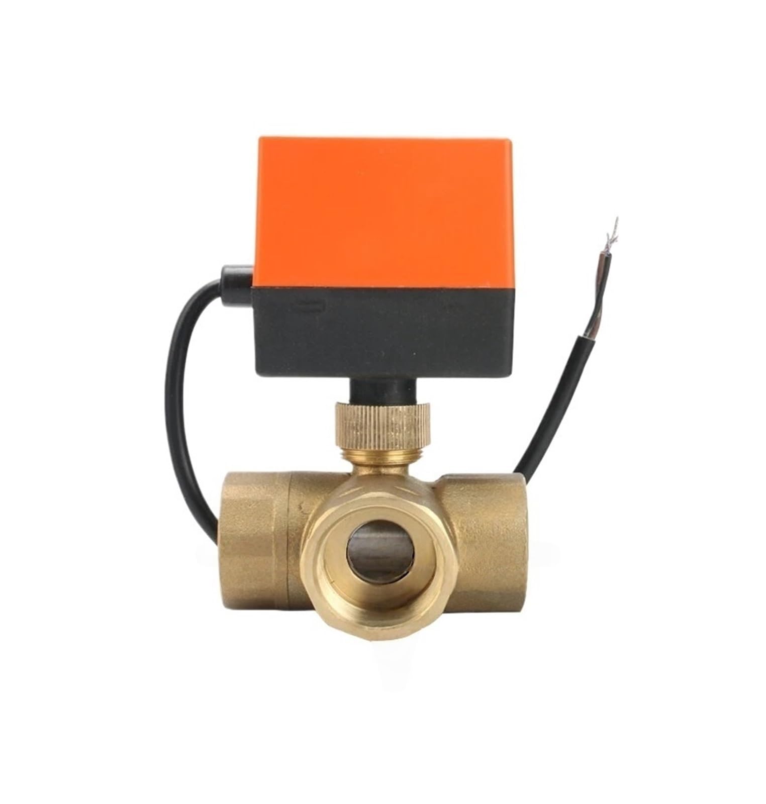 Flglqutsv 3/4 Electric Ball Valve, " Three Way Motorized Ball Valve 220V 12V 24V -Wire 2 Point Control Brass(12Vdc)