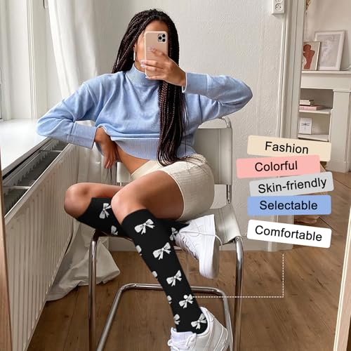 Image of Iseasoo 4 Pairs Compression Socks for Women Circulation-Best Support for Nurses,Running,Athletic,Travel