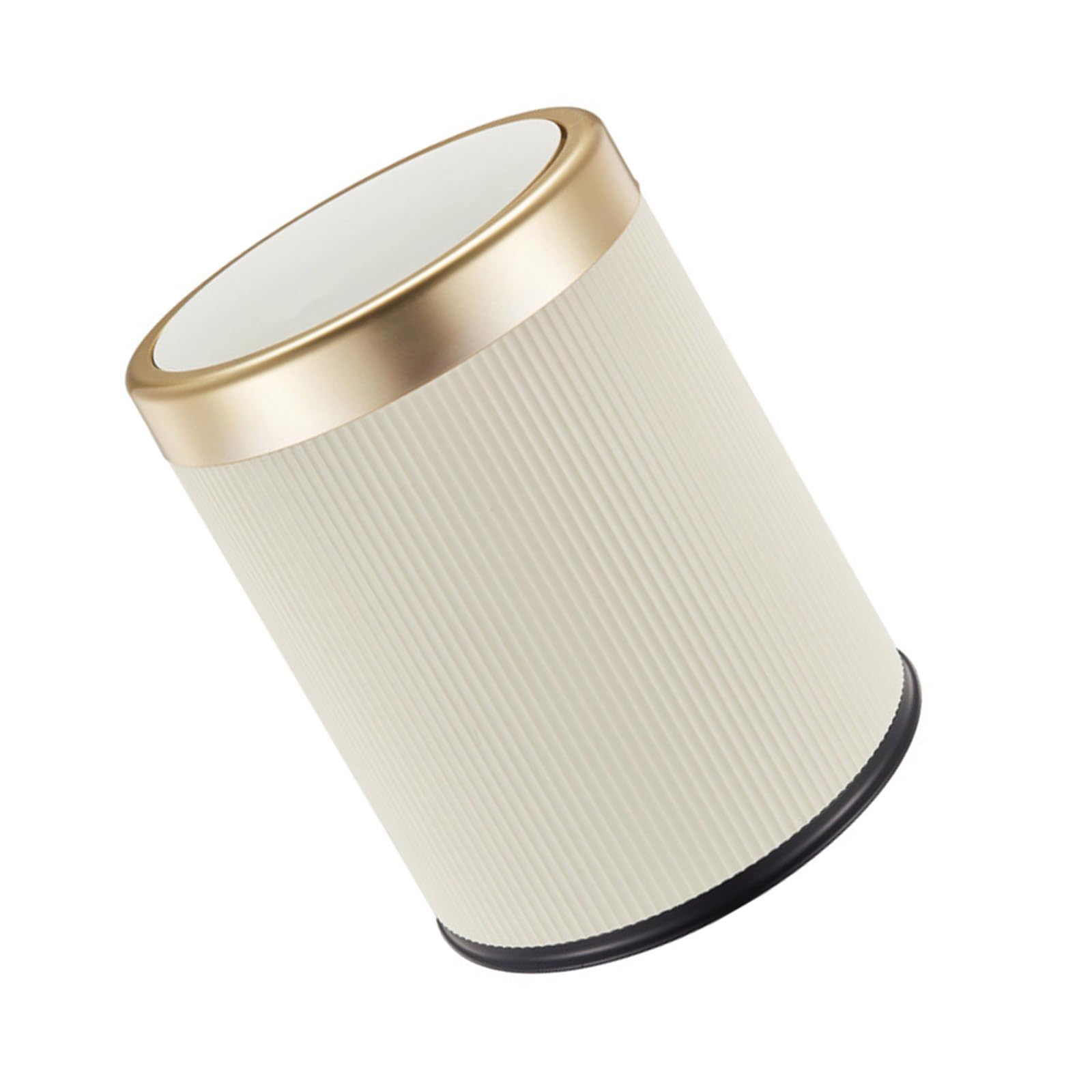 Ruarby Space Saving Round Trash Bin Press Trash Can with Easy to Use Swing Lid for Home Setting Trashcan Garbage Garbage