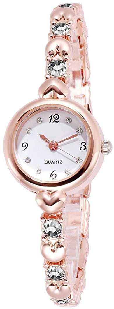 niyati Nx Analogue Silver Diamond Studded Rose Gold Chain Strap Analog Watch for Womens & Girls Watch (B08LC93S97) Amazon Price History, Amazon Price Tracker