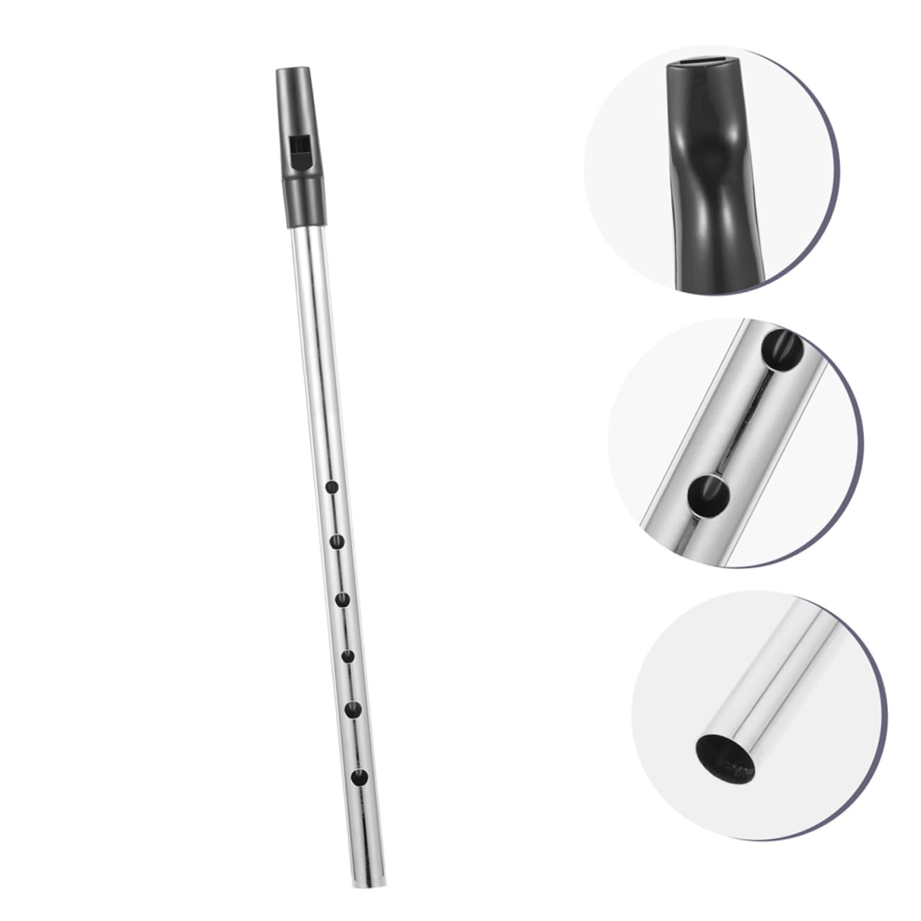 Abaodam 4pezzi Soprano Recorder d Key Metallo Per Principianti Strumento Musicale Portatile Per Pratica Flauto Sicuro e Leggero Ottimo Per Adulti