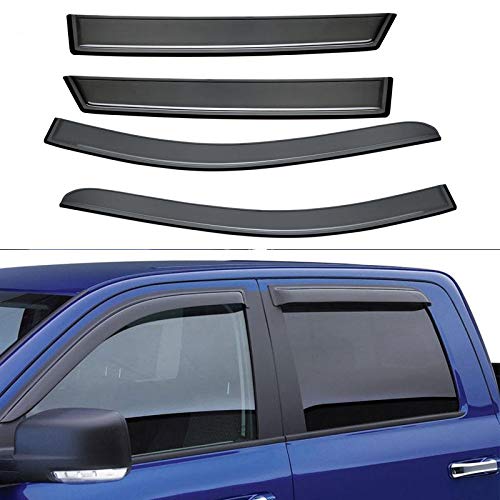 Viksee 4pcs Wind Deflector for 2007-2014 Edge/Lincoln MKX Sun Rain Guard Vent Shade Outside Mount Style