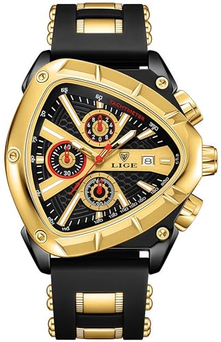 Montre homme cadran triangulaire MASTOP pour un style chic au quotidien