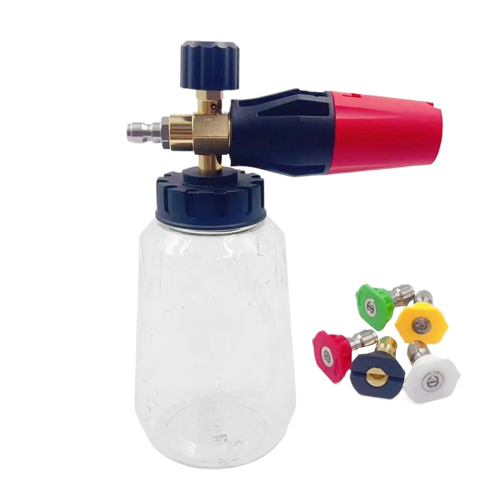 Lanza de espuma para lavado de coches Accesorio de jabón de nieve para | Kit Hidrolimpiadora Con Cañón Espuma Y Doble Conector Accesorio Para Hogar Camión Motocicleta Vidrio
