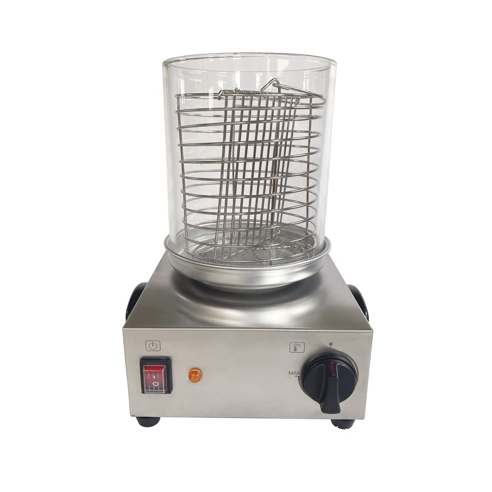 Calentador de vapor para perros calientes de 110 V, 300 W, parrilla eléctrica de salchichas, calentador de bollos de acero inoxidable, temperatura ajustable para bollos de perros calientes 5