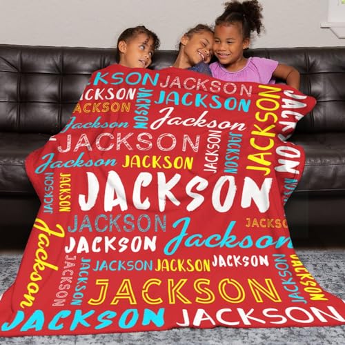 Personalized Name Blanket Customized Baby Blankets for Girls Boys Adults Monogrammed Blankets and Throws Christmas Birthday Mothers Fathers Valentines Day Gift